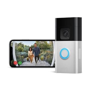 Ring Battery Video Doorbell (Sonnette vidéo sans fil) sonnette vidéo batterie ou filaire 1440x1440 / Nickel satiné (aussi Bronze vénitien) / sans Chime — photo officielle