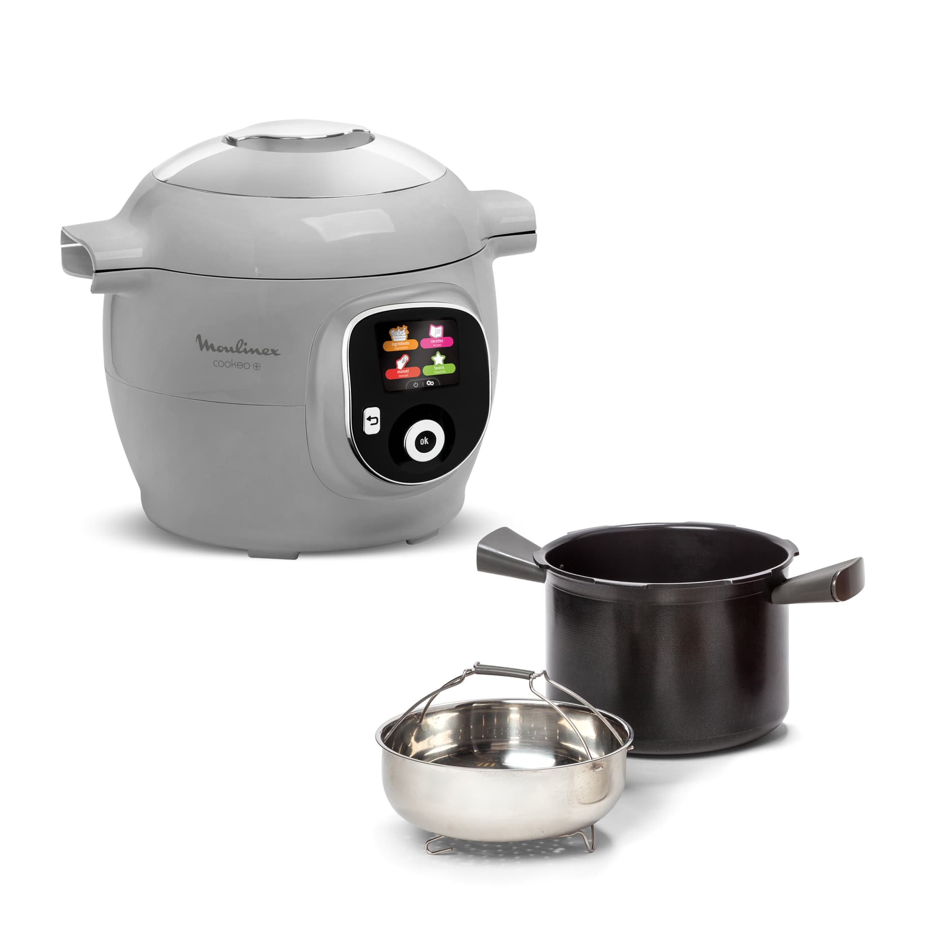 Moulinex Cookeo+ 80 recettes gris Cookeo+ / cuve 6 L / 6 modes / 80 recettes / gris