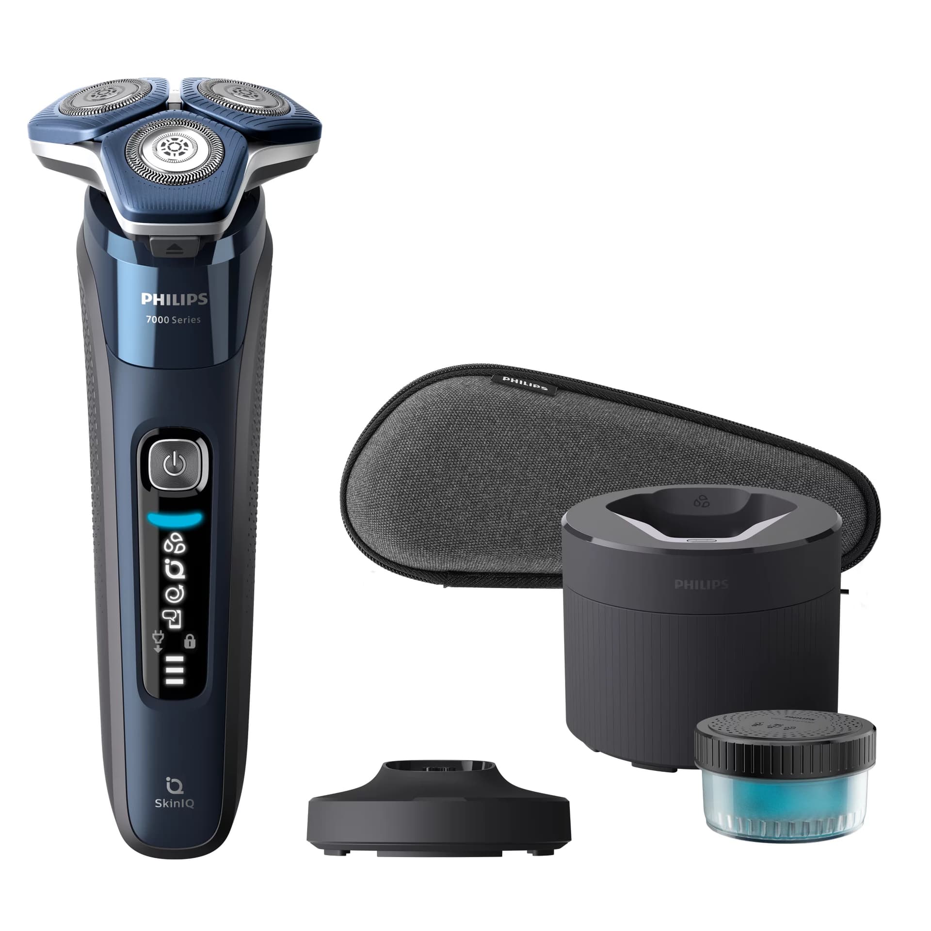 Philips Shaver series 7000 S7885/55 bleu adriatique, Quick Clean Pod