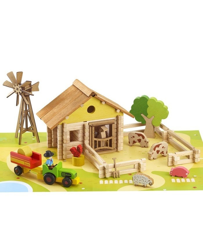 Jeujura Ma ferme en bois 145 pièces